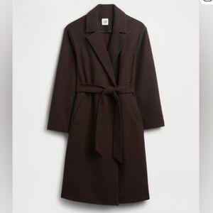 NWT GAP Factory Relaxed Wrap Top Coat Terra Brown